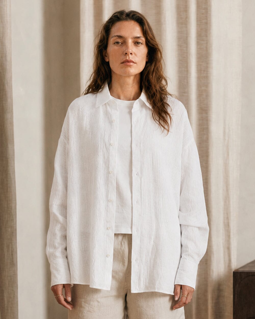 The Womens Linen Long Sleeve Shirt