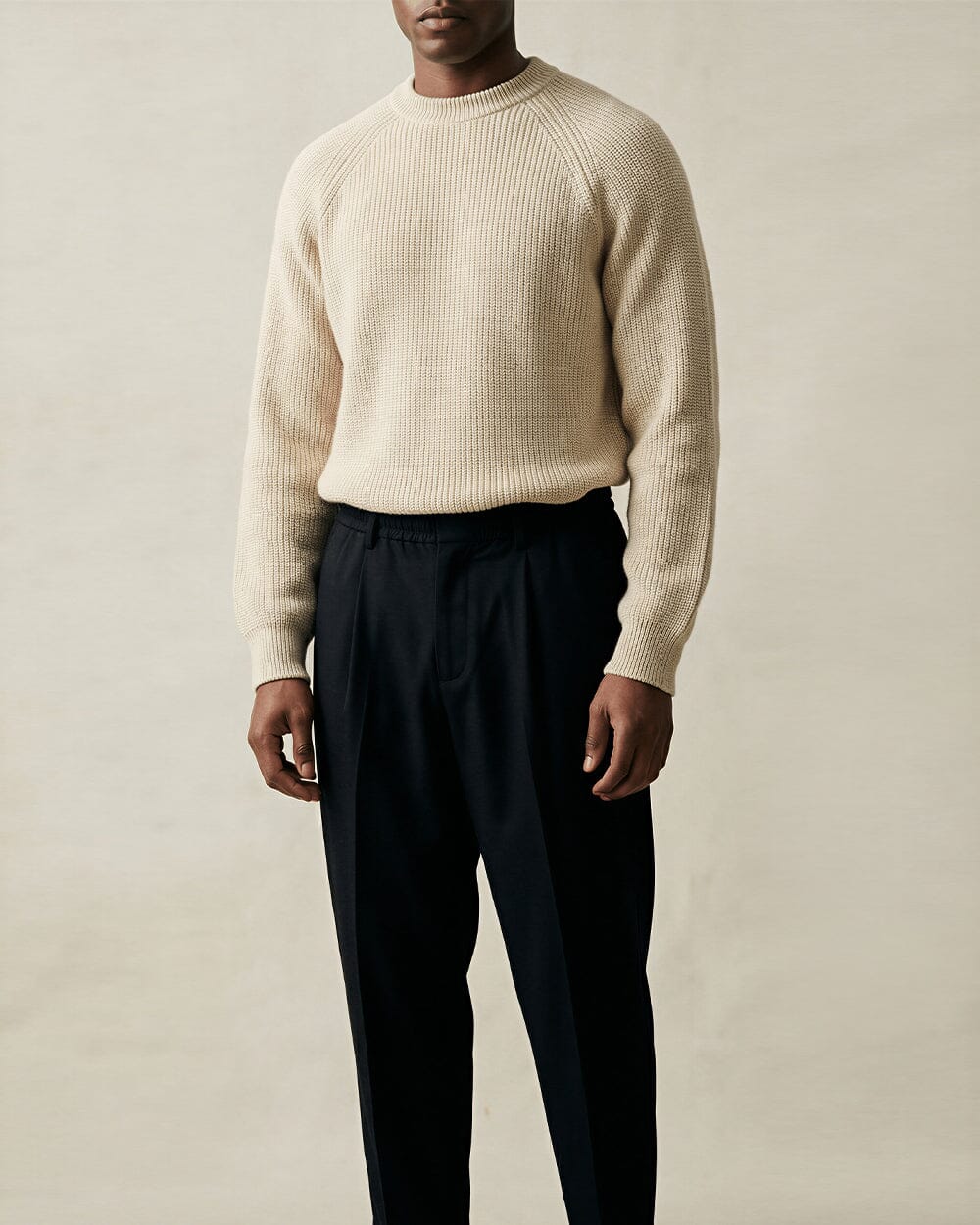 The Mens Light Wool Pleated Pant Heather Charcoal