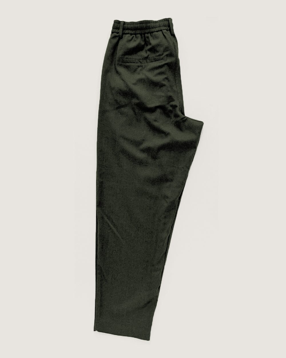The Mens Light Wool Pleated Pant Heather Dark Green