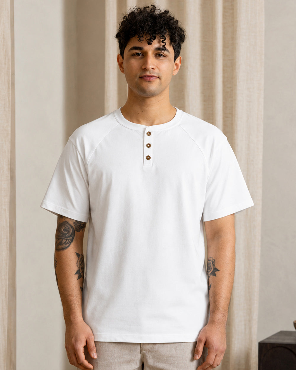 The Mens Organic Cotton Henley Tee