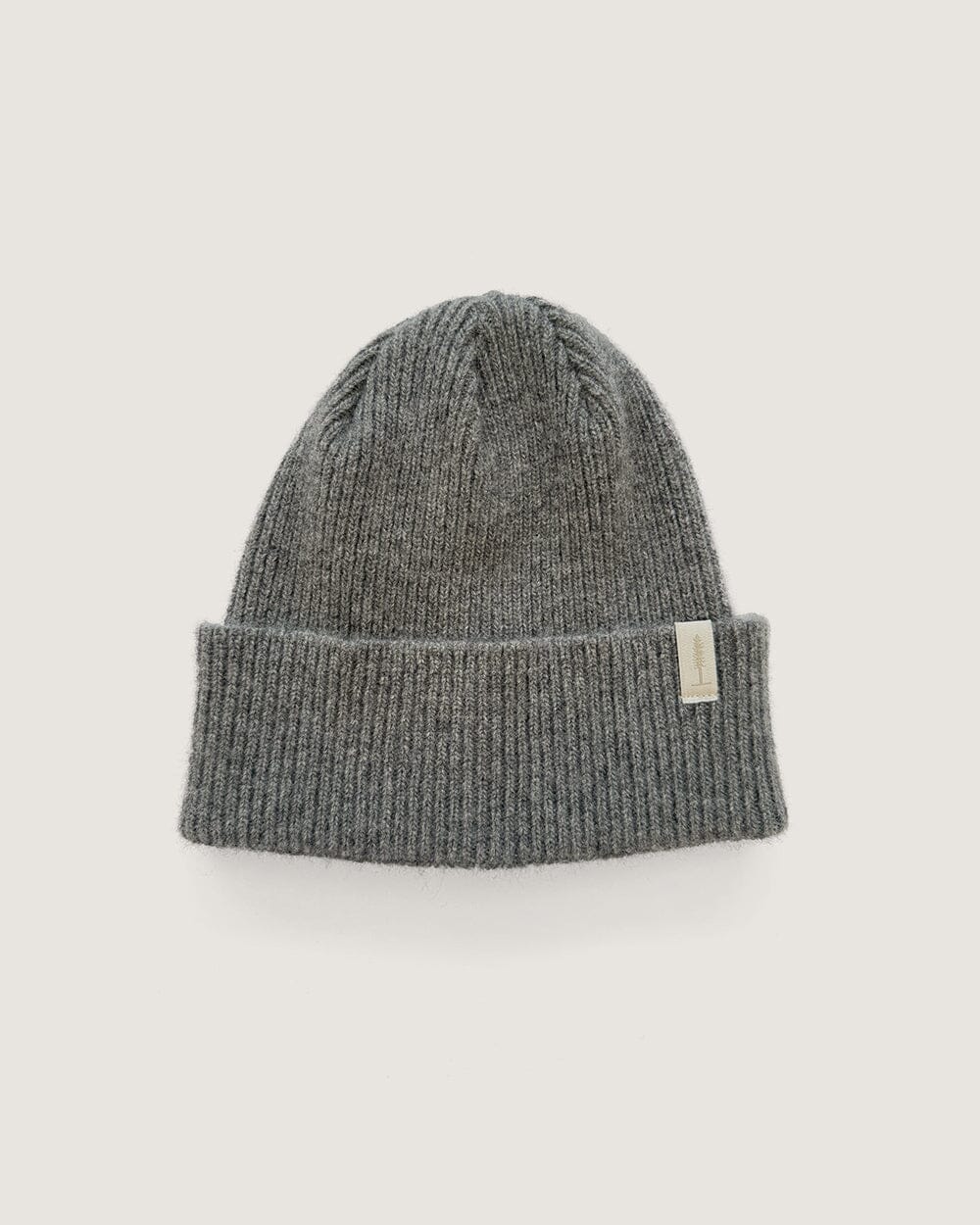 The Ribbed Merino/Cashmere Tree Toque - Grey