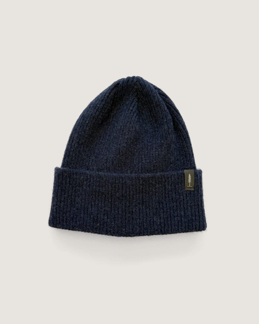 The Ribbed Merino/Cashmere Tree Toque - Navy