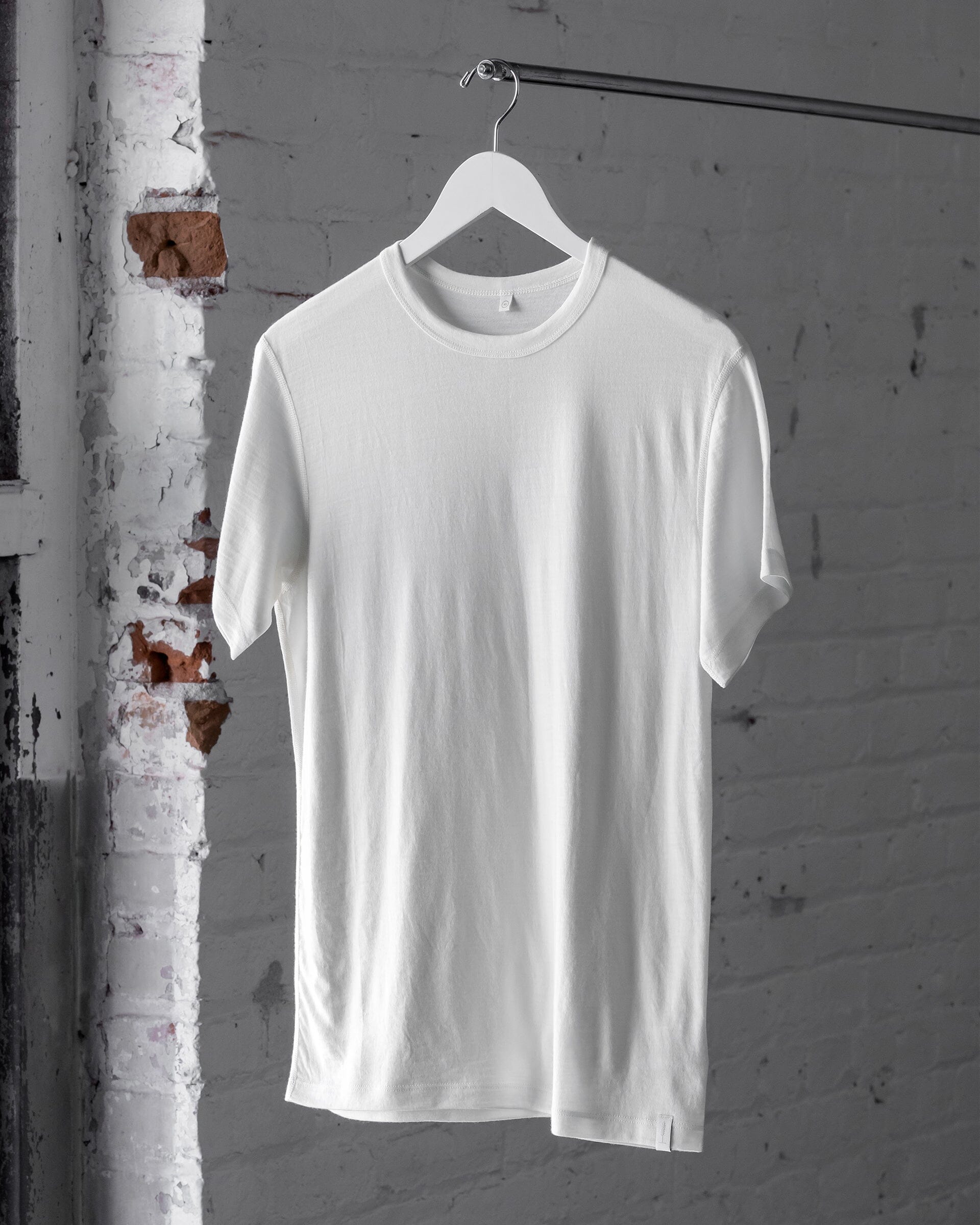 #color_vanilla The 195 Merino Base Tee in Vanilla Front