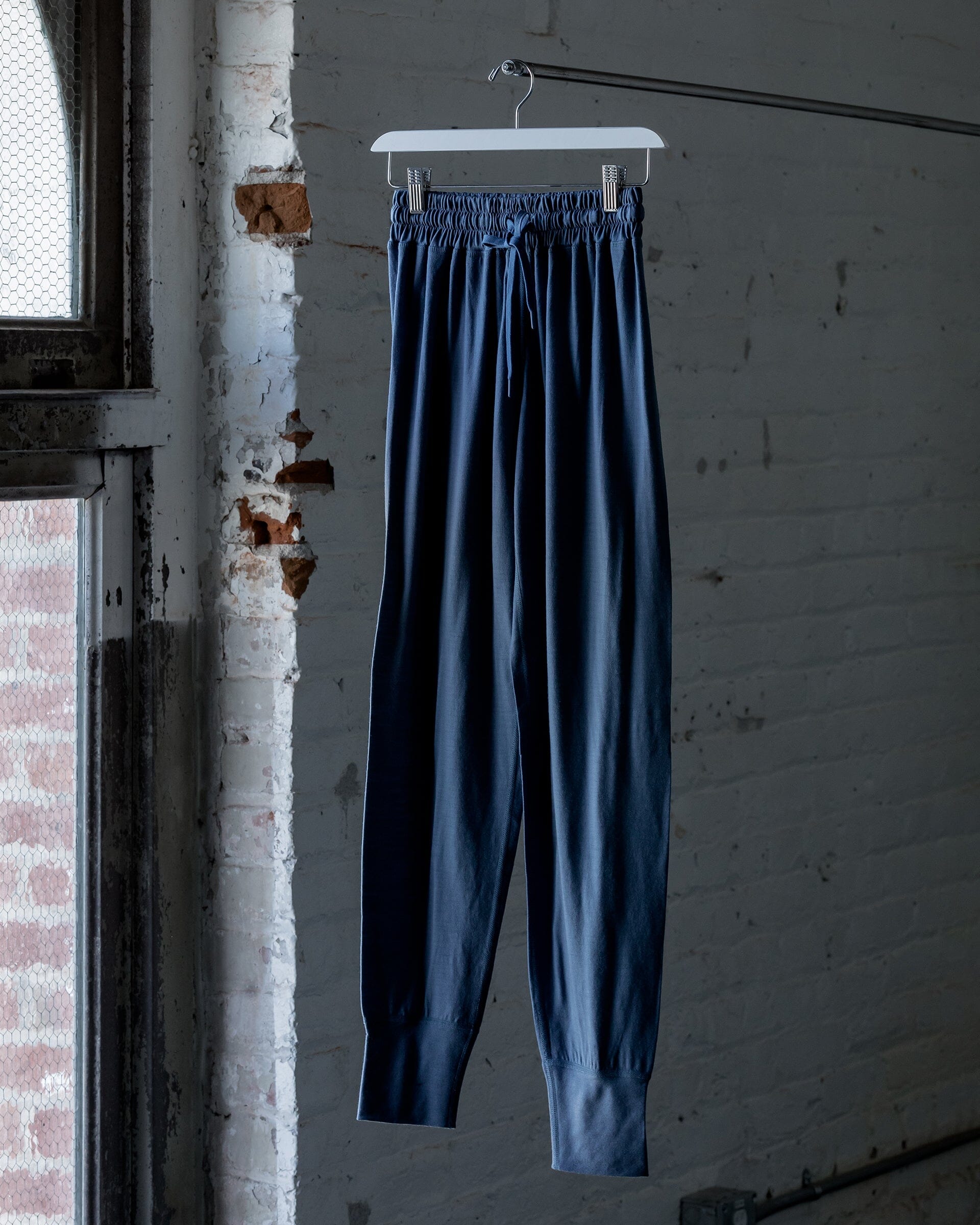 The 195 Merino Jogger in Blue - Front #color_blue