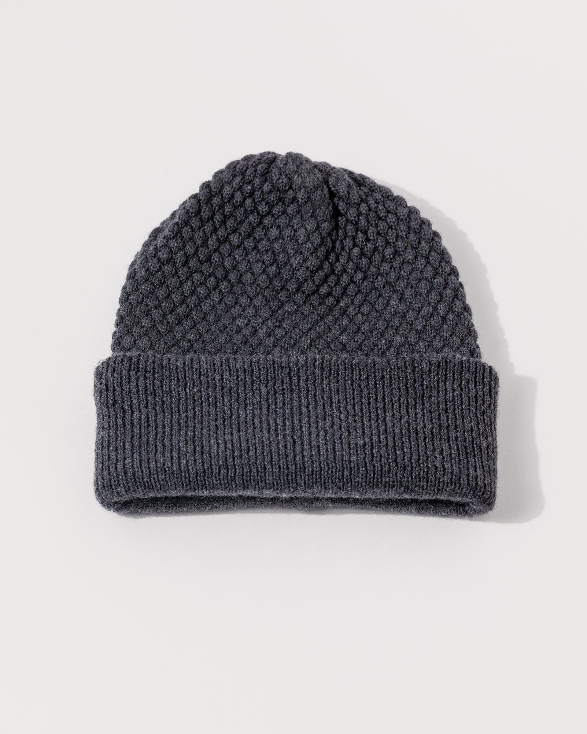  #color_charcoal The Bubble Knit Toque in Charcoal Front 1 