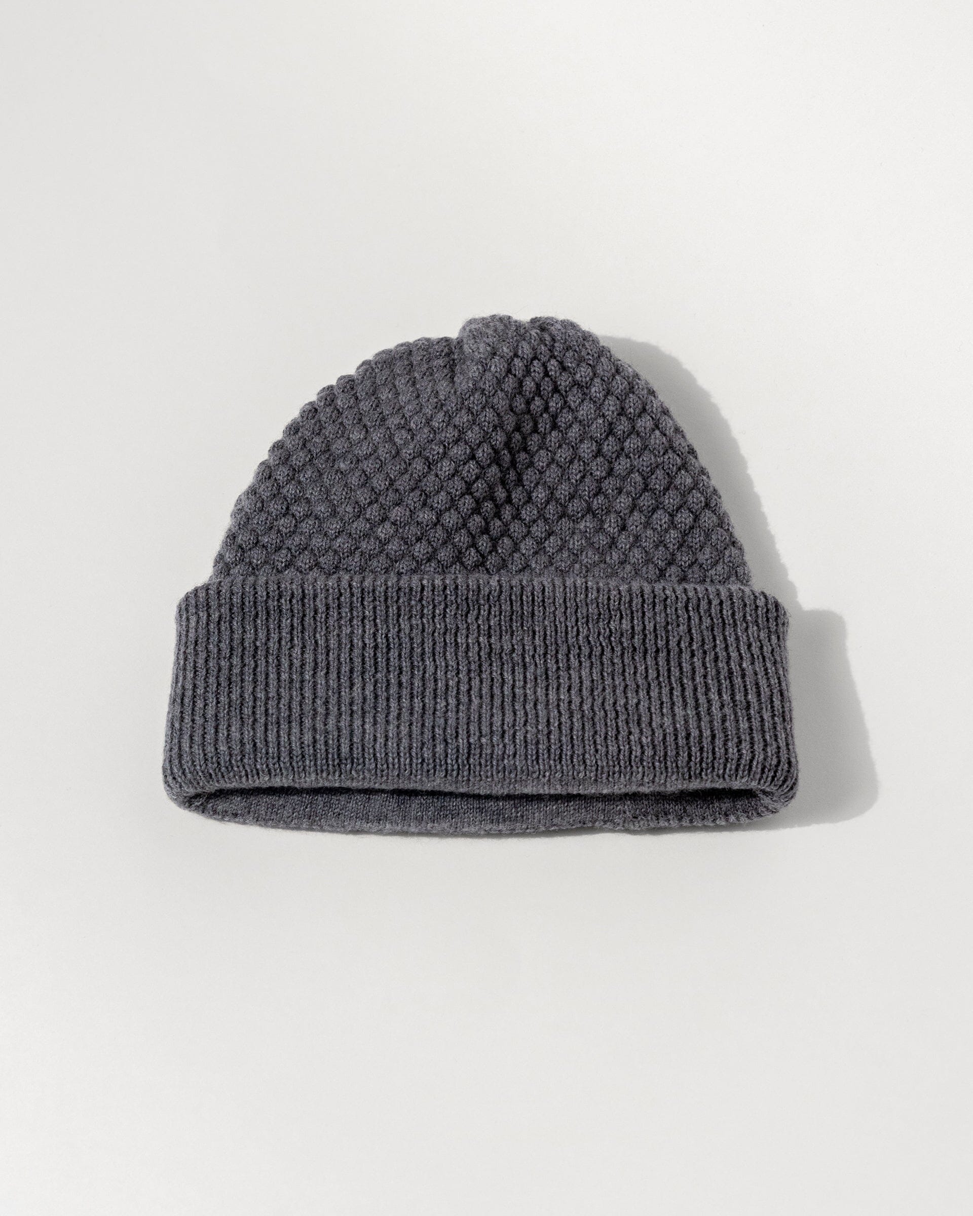 #color_grey The Bubble Knit Toque in Grey Front 1