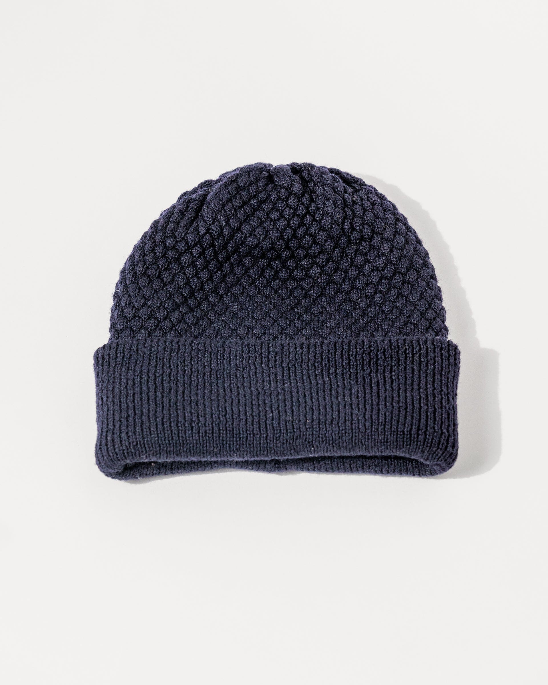#color_navy The Bubble Knit Toque in Navy Front 1