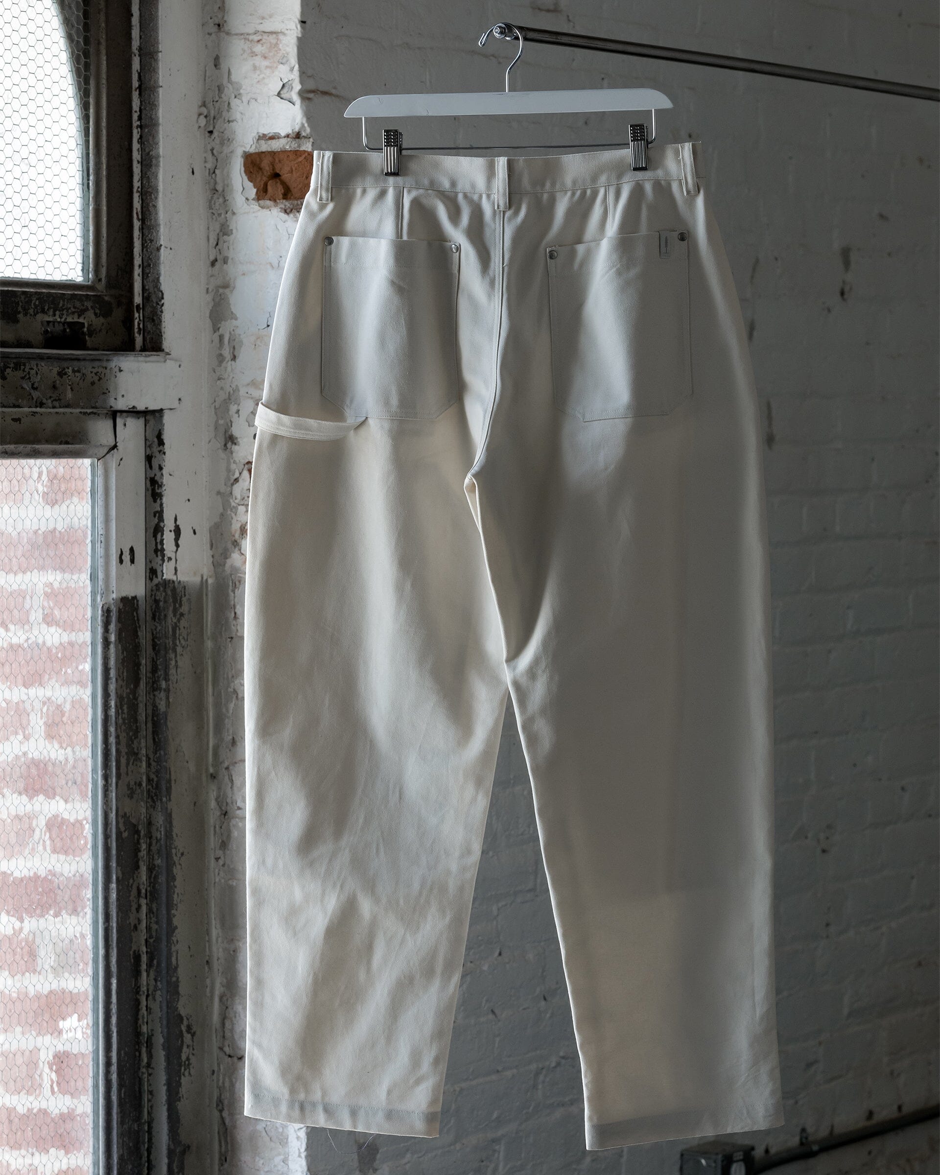 The Womens Canvas Work Pant in Salt - Back #color_salt