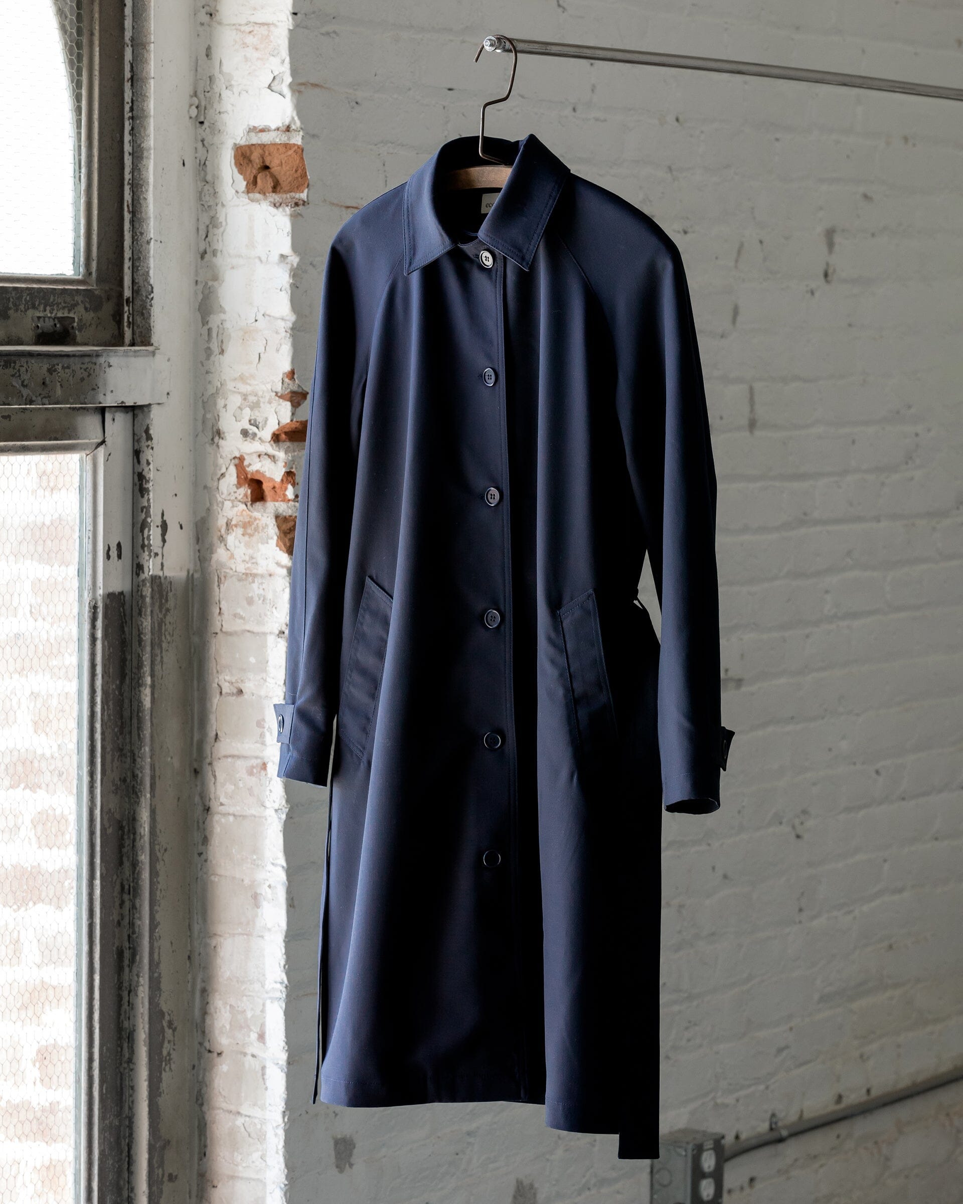 #color_navy The Marzotto Trench in Navy Front
