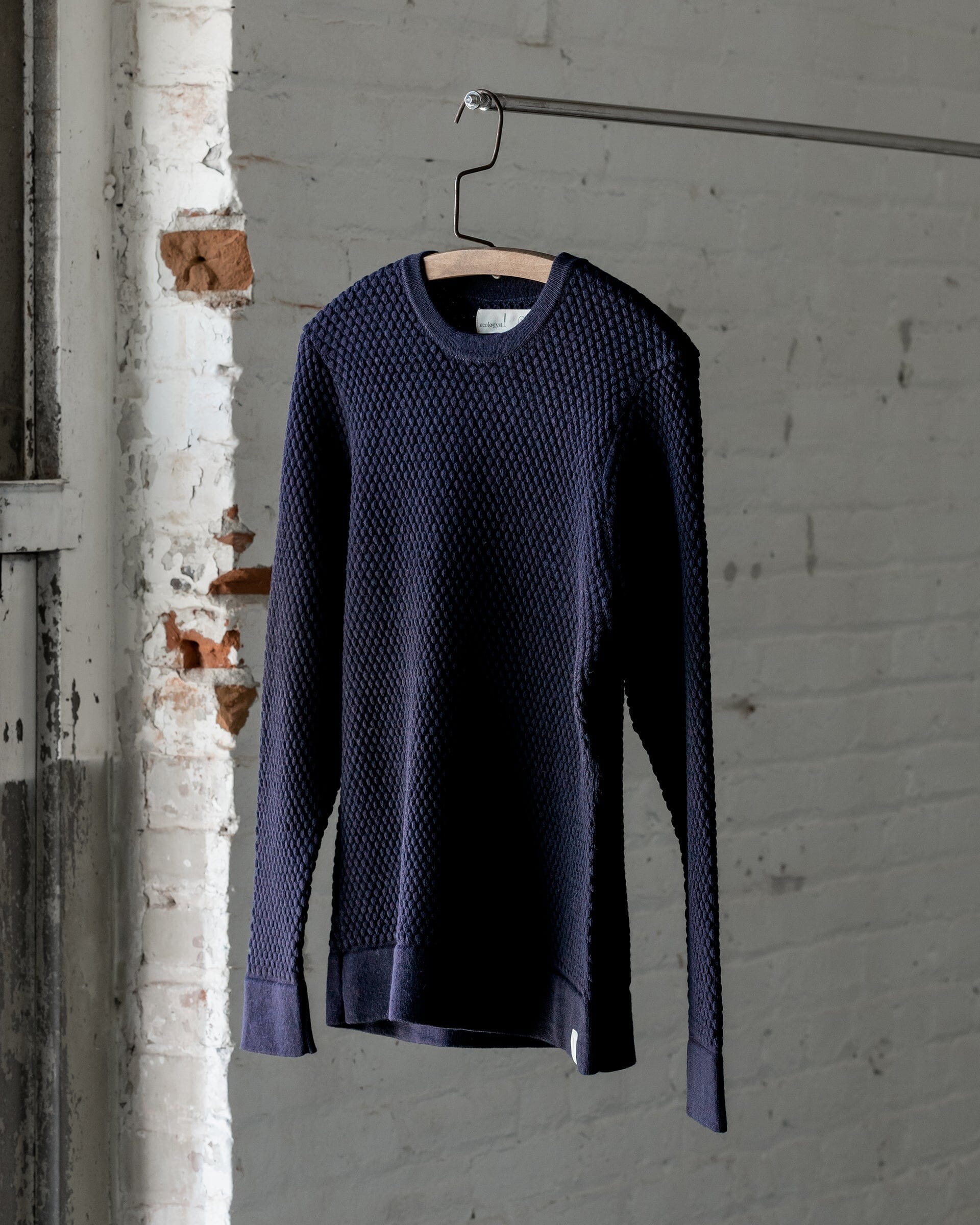 #color_navy The Merino Sweater in Navy Front  