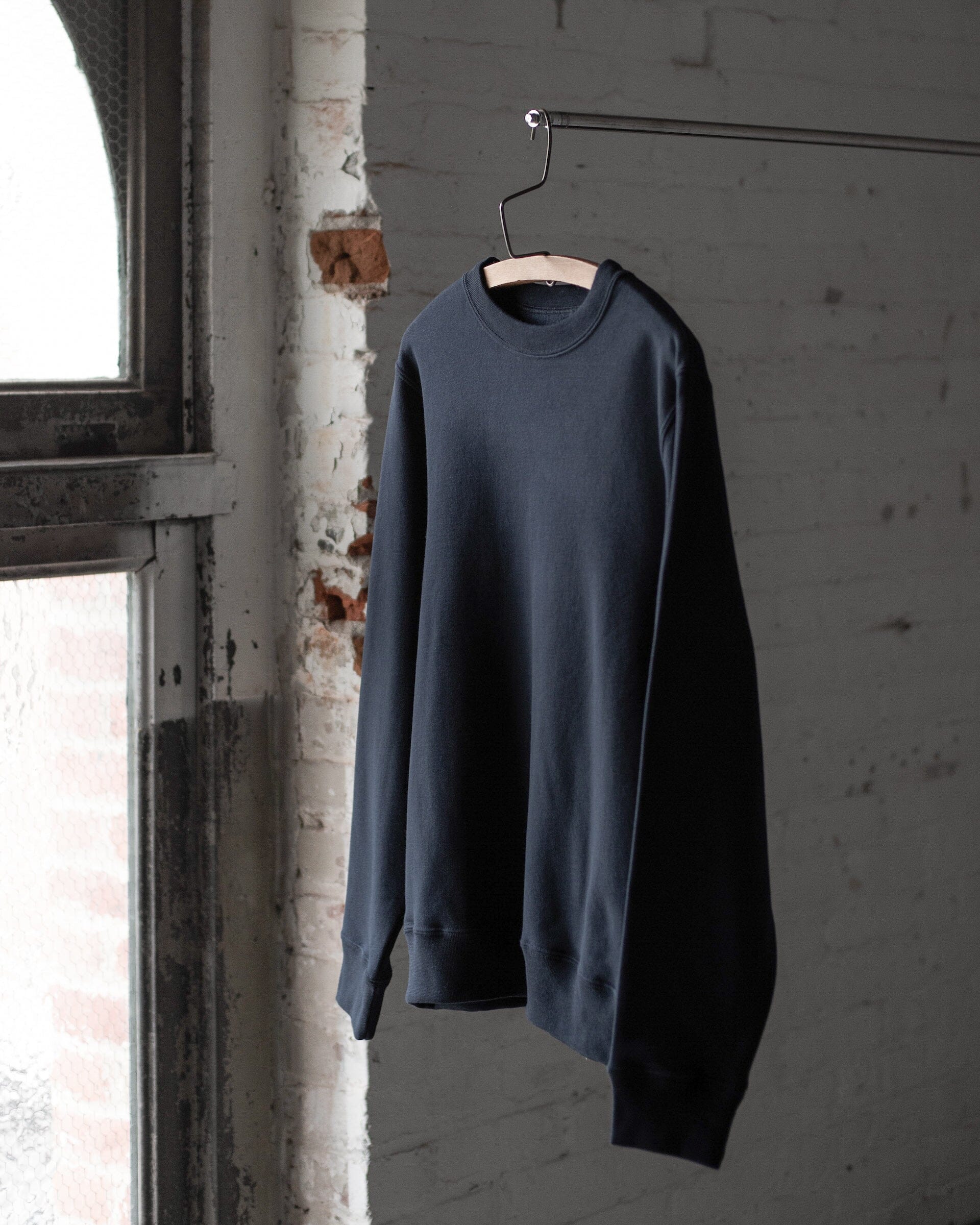 #color_navy The Organic Crewneck Sweatshirt in Navy 