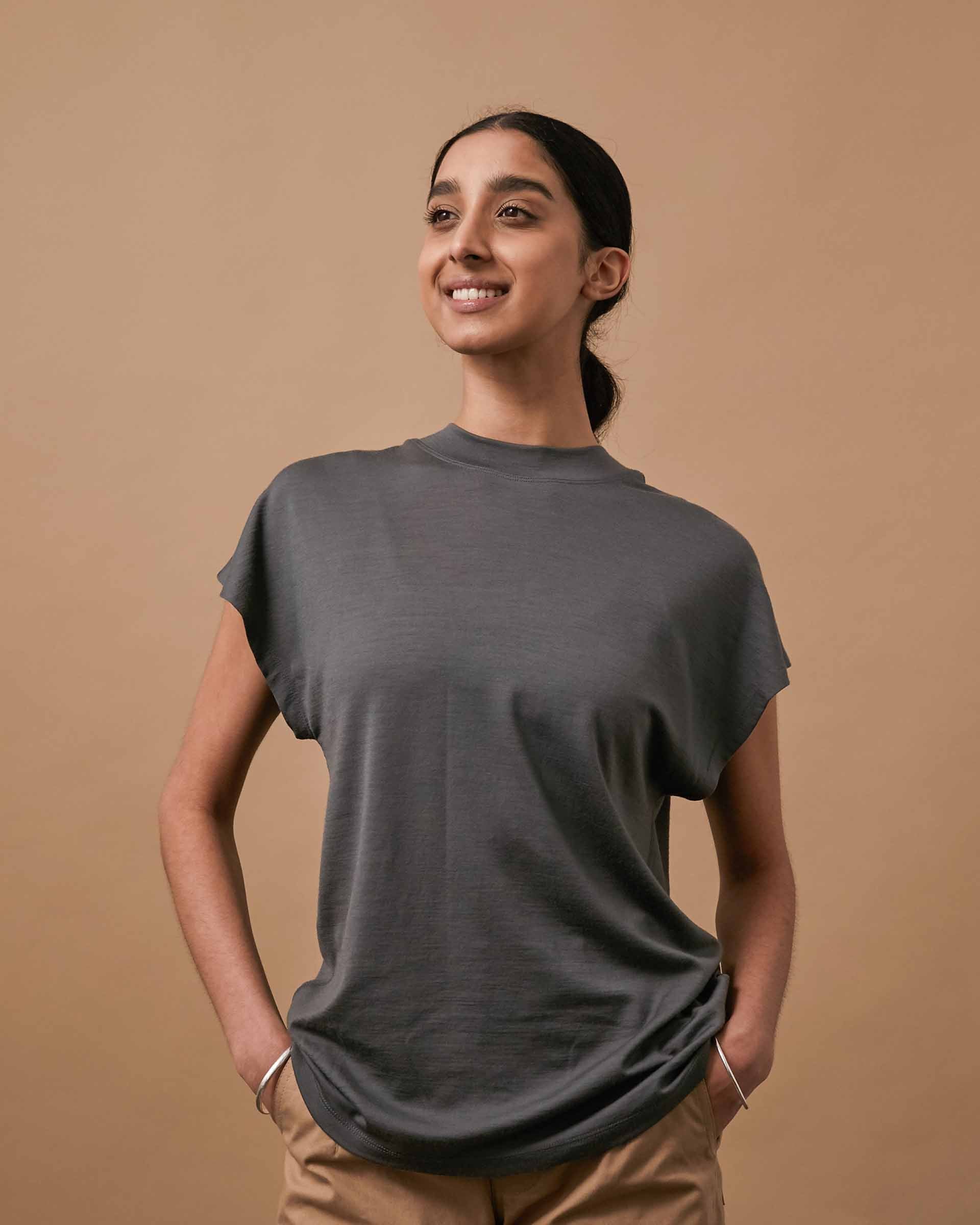 The 195 Merino Dolman in Eucalyptus