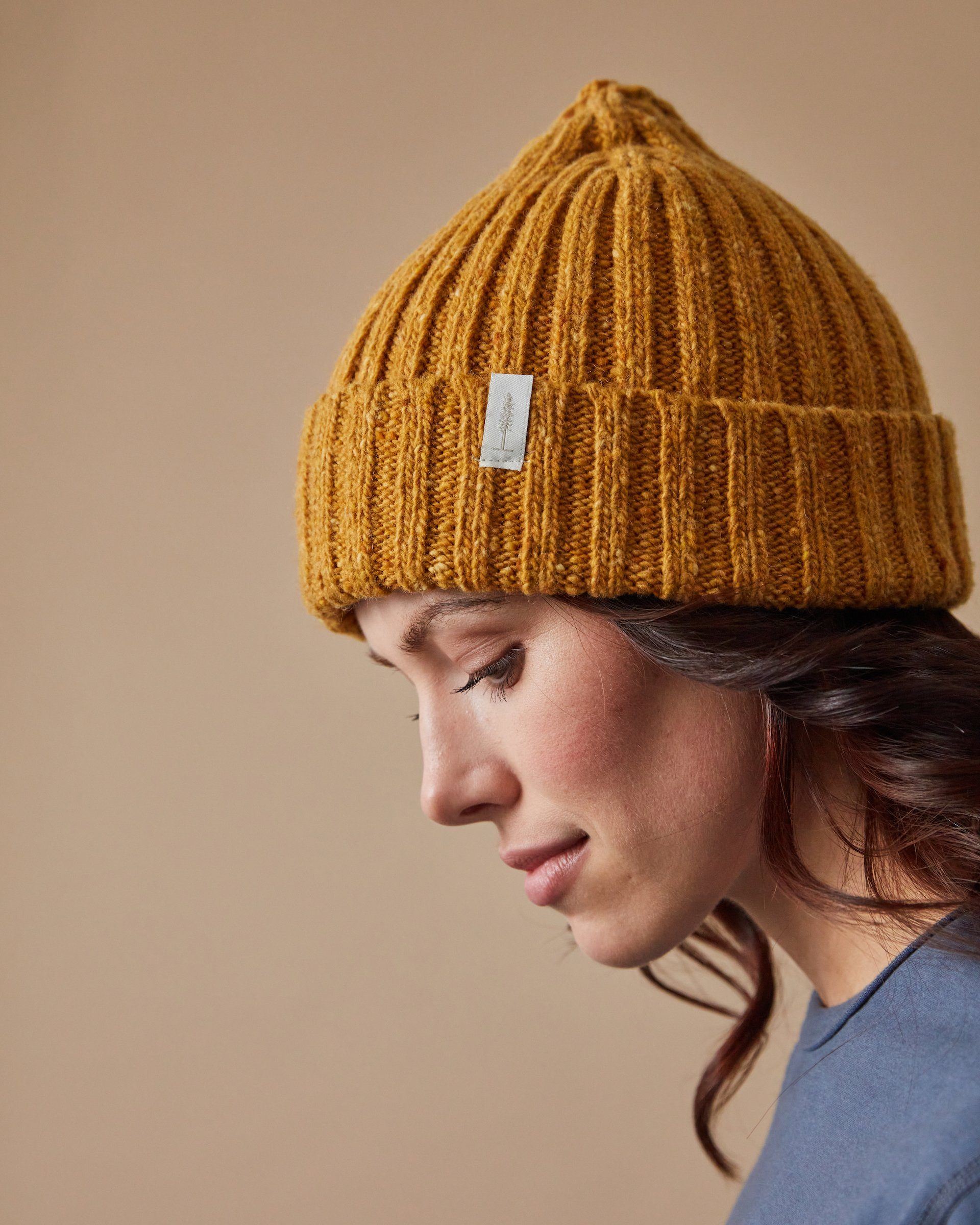 The Fisherman Toque in Speckled Yellow On Body 1 #color_speckled-yellow