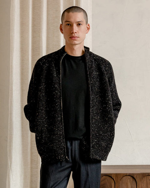 The Mens Fisherman Full Zip | 100% Merino Wool Knit Sweater