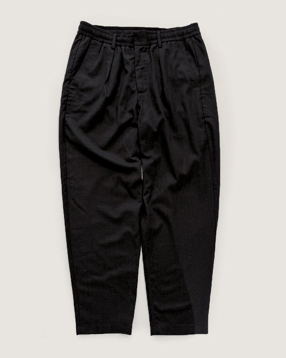 The Mens Light Wool Pleated Pant Heather Charcoal