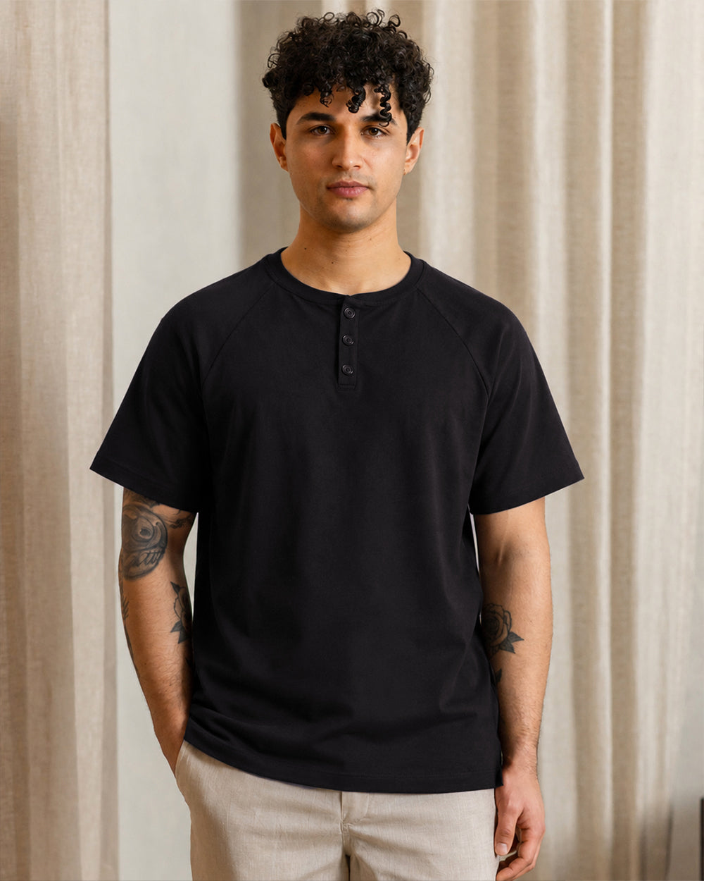 The Mens Organic Cotton Henley Tee