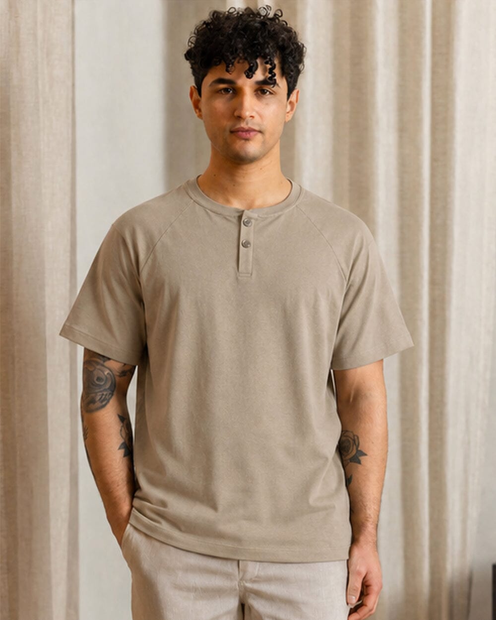 The Mens Organic Cotton Henley Tee
