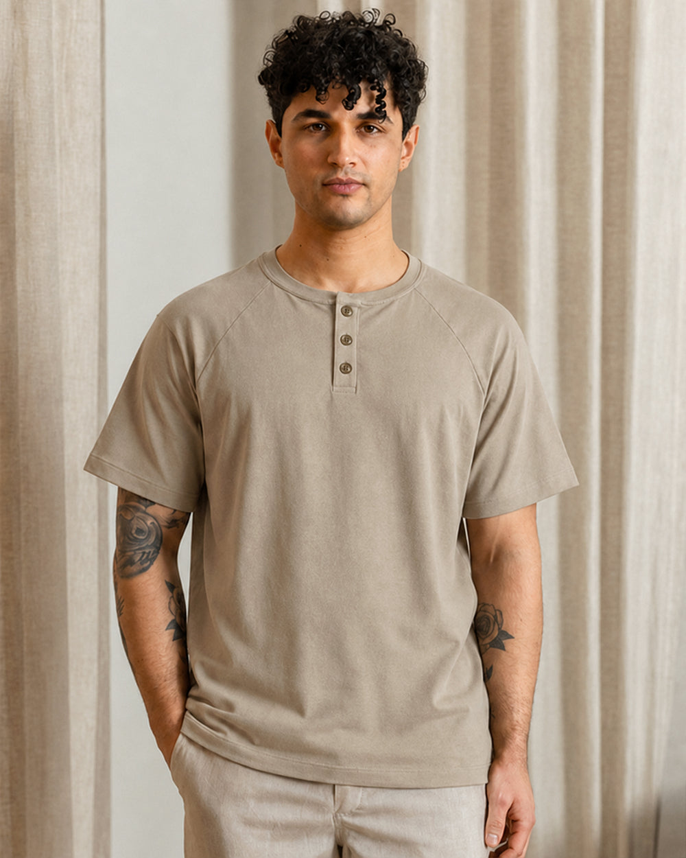 The Mens Organic Cotton Henley Tee