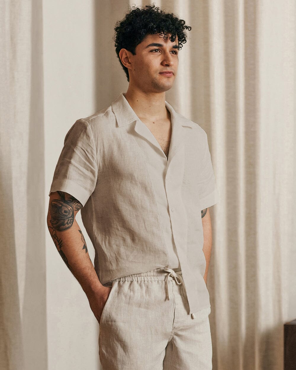 The Mens Linen Short Sleeve Shirt