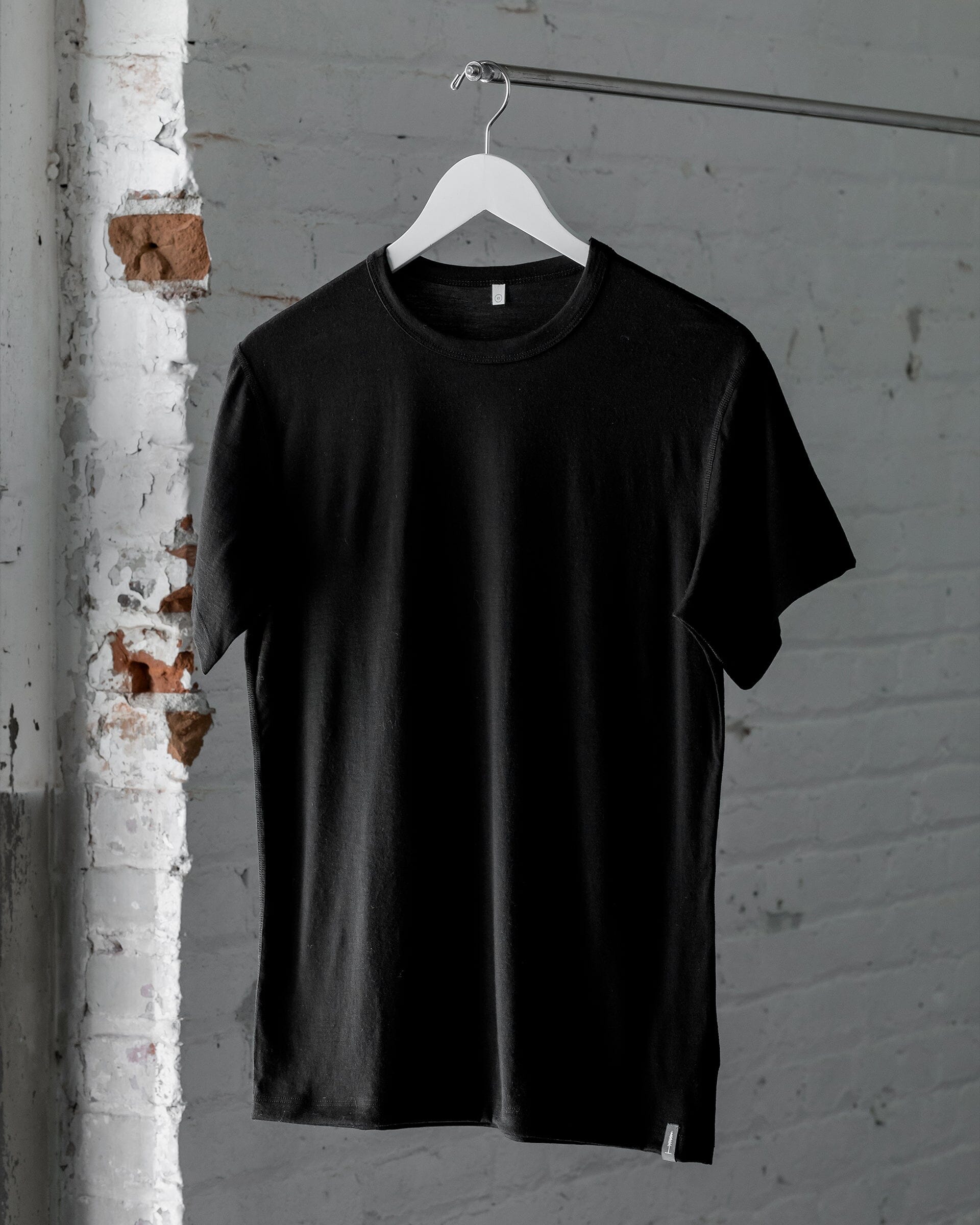 Black tee shirt front and clearance back