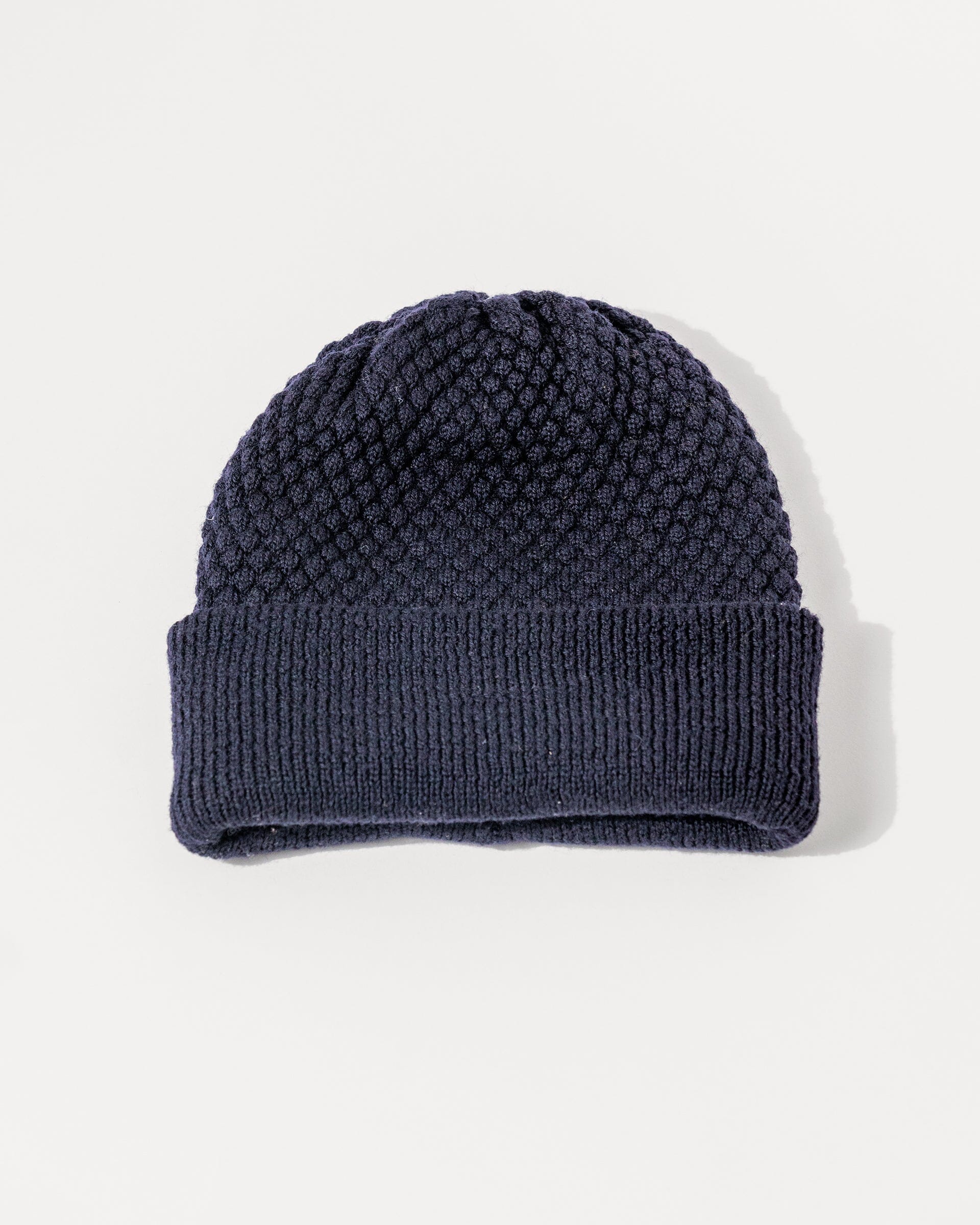 #color_navy The Bubble Knit Toque in Navy Front 1 