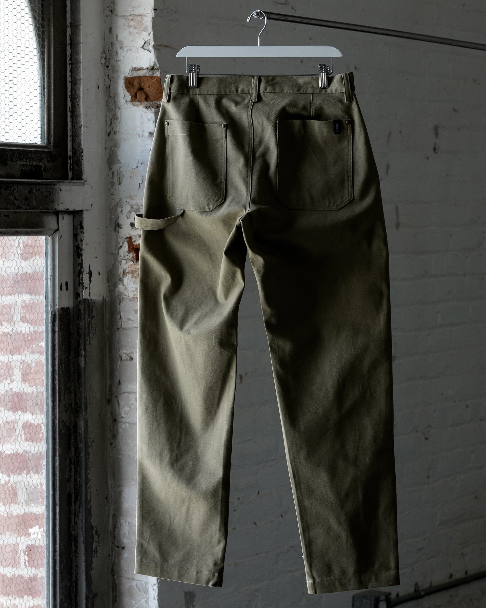 The Mens Canvas Work Pant in Coriander - Back #color_coriander