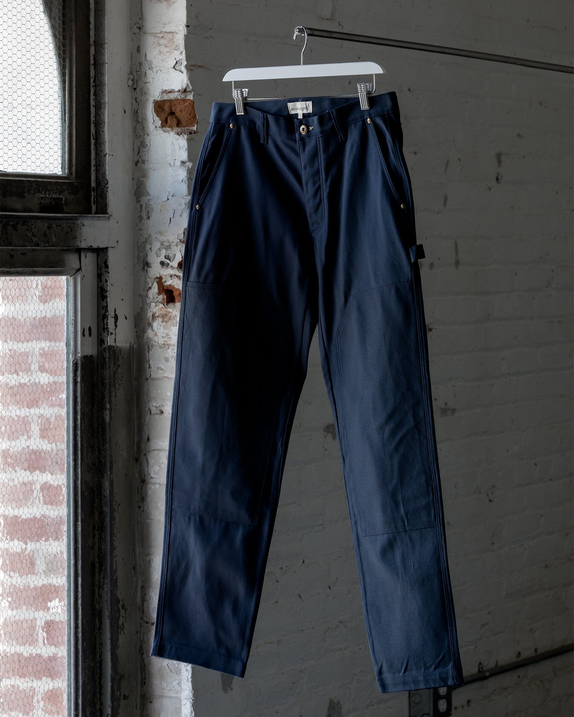 The Mens Canvas Work Pant in Pacific - Front #color_pacific