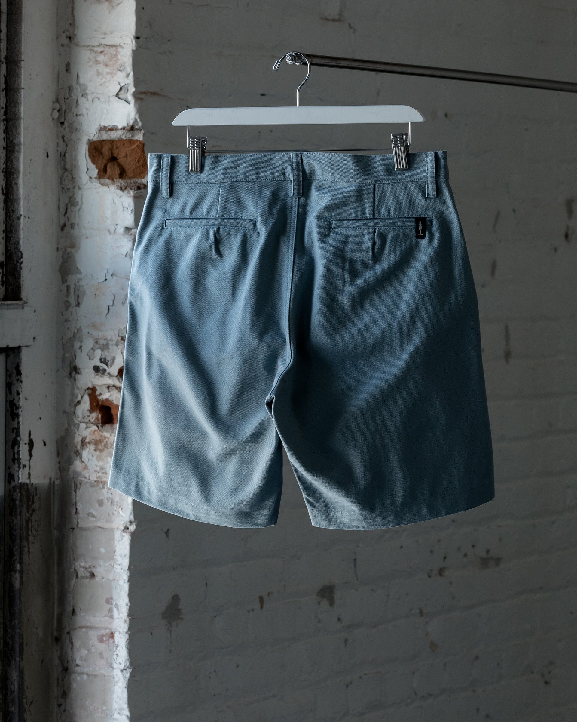 The Chino Short in Sky Blue - Back #color_sky-blue