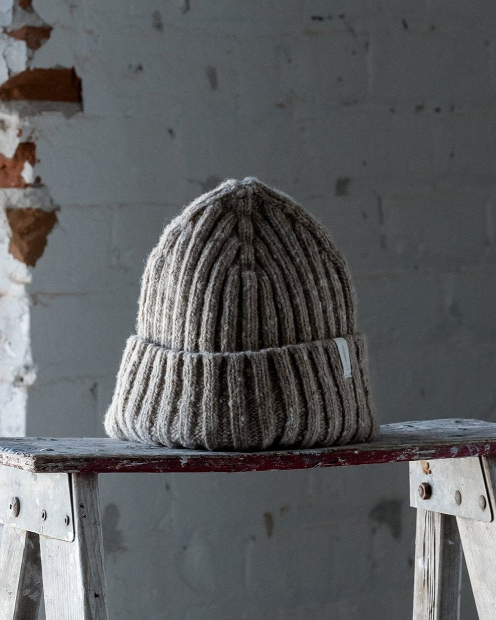 The Fisherman Toque in Speckled Cream Front #color_speckled-cream