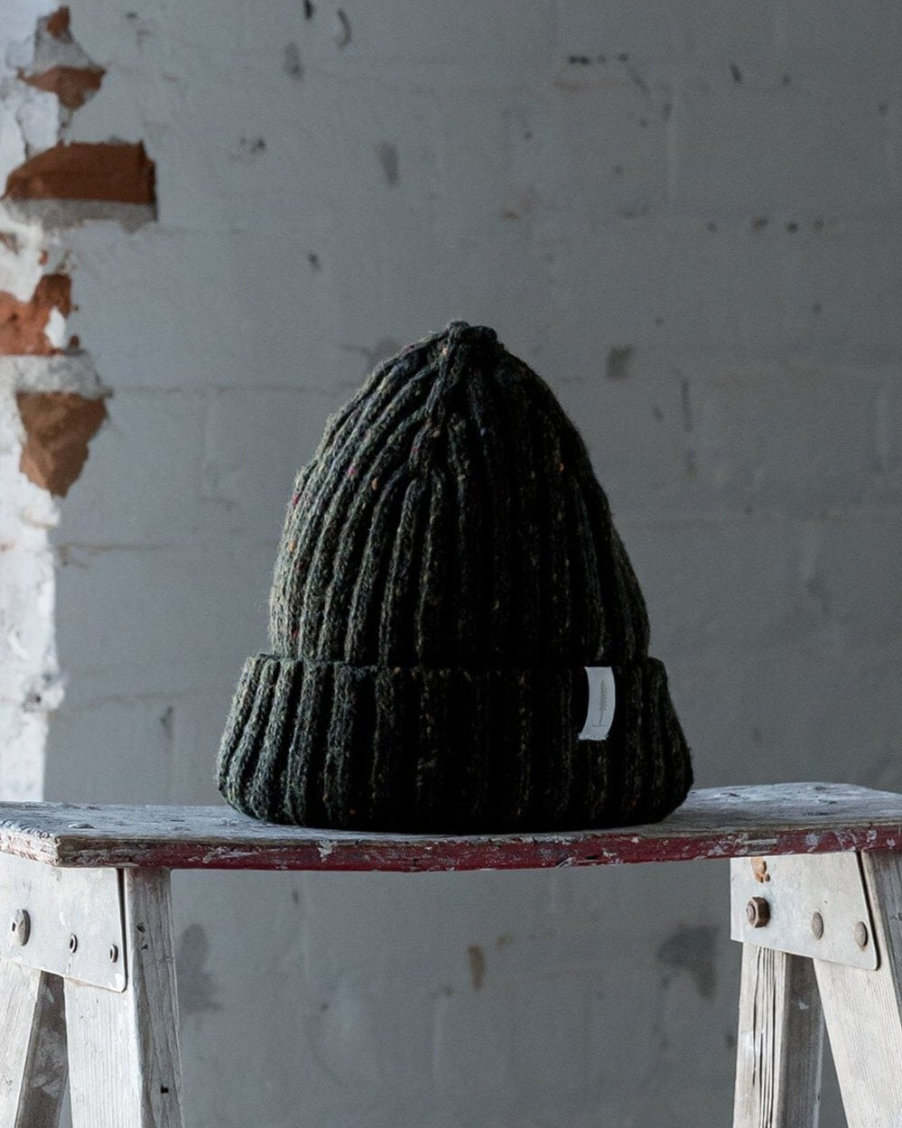 The Fisherman Toque in Speckled Dark Green Front #color_speckled-dark-green