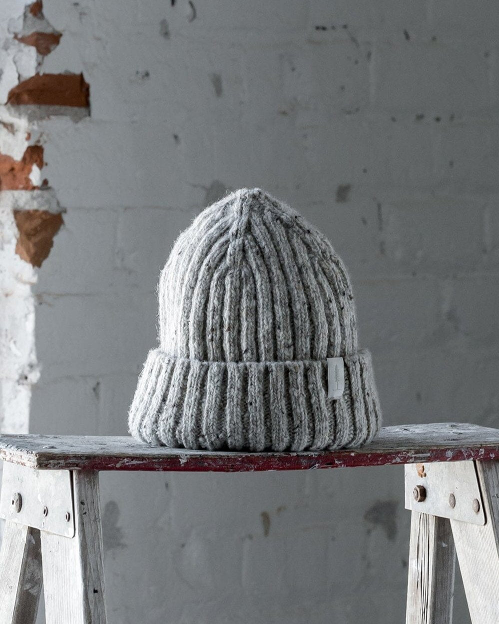 The Fisherman Toque in Speckled Oat Front #color_speckled-oat