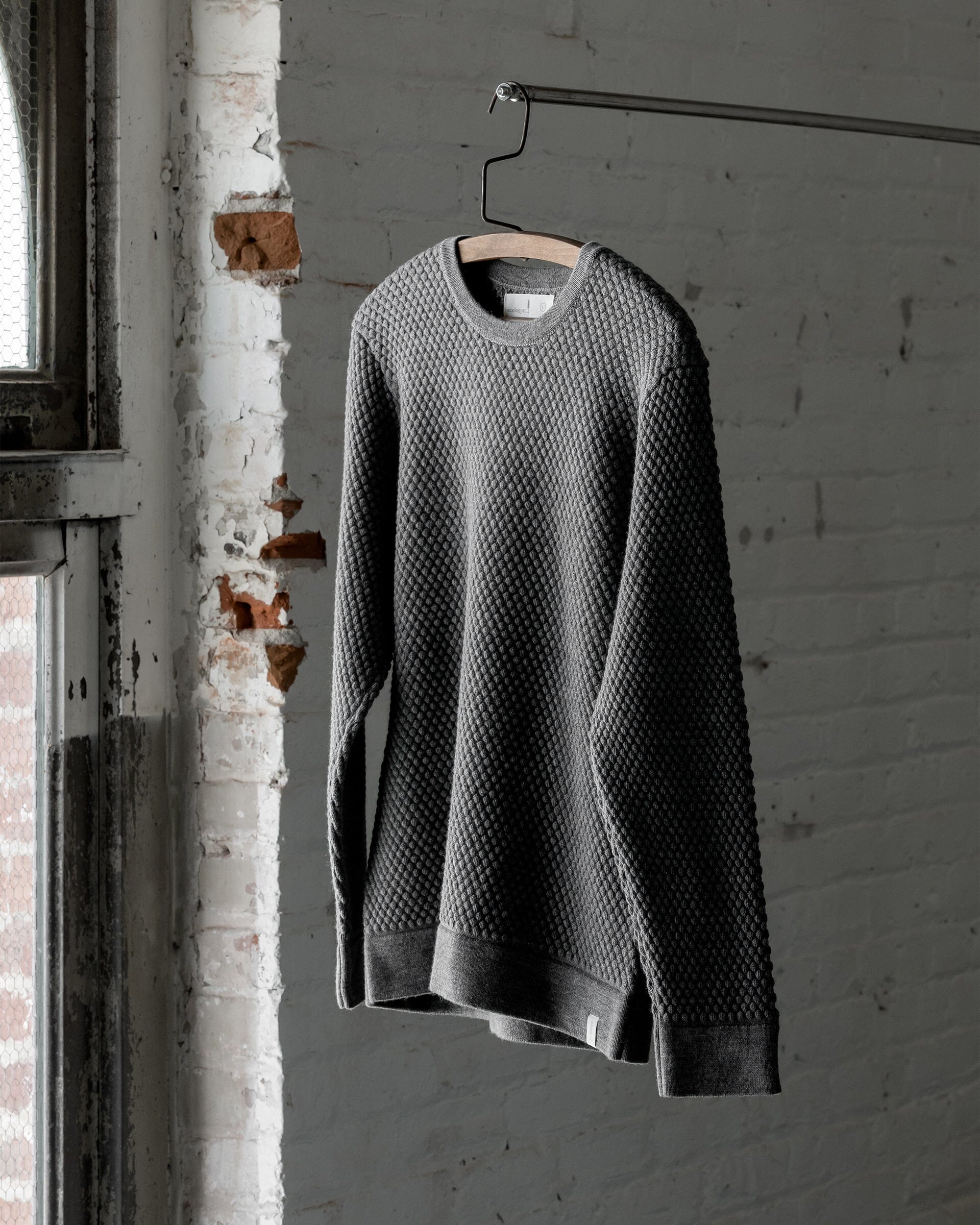 #color_grey The Merino Sweater in Grey Front  