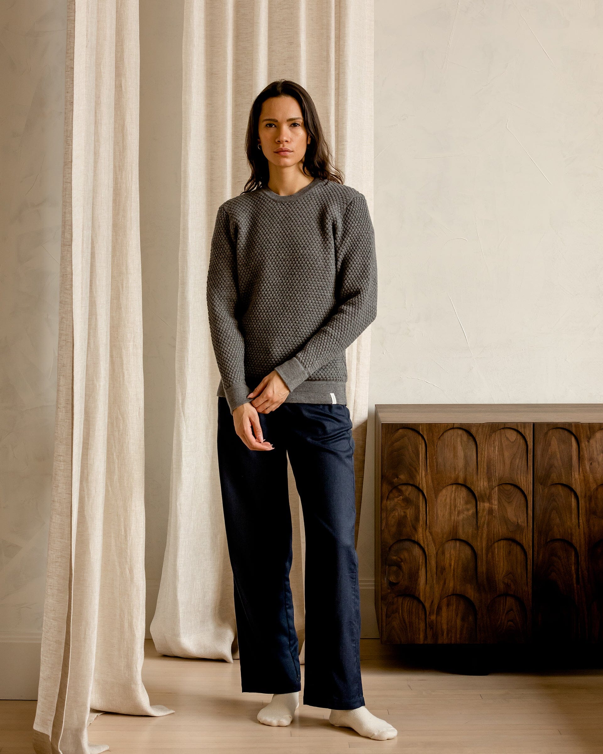 The Merino Sweater in Grey - Lookbook 2 #color_grey