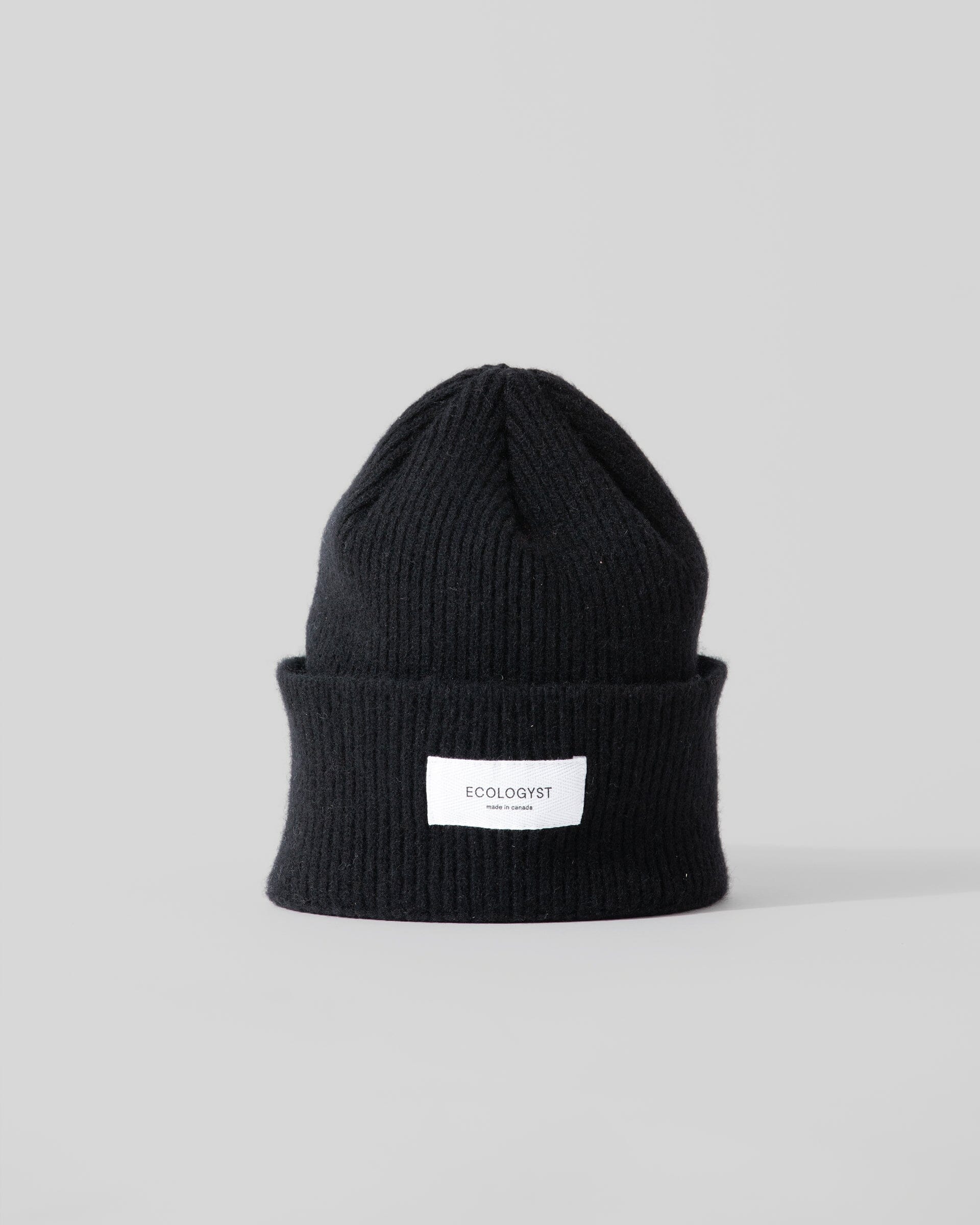 #color_black The Ribbed Merino/Cashmere Toque in Black Front 1