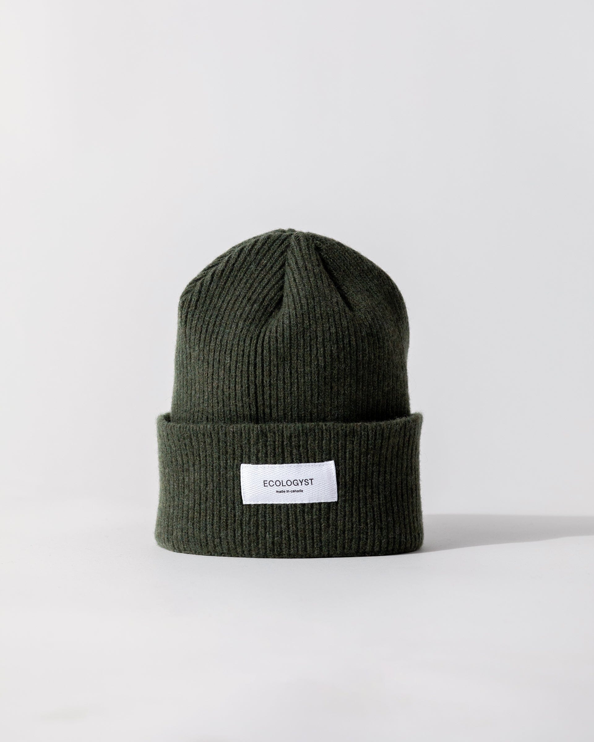 #color_green The Ribbed Merino/Cashmere Toque in Green Front 1 