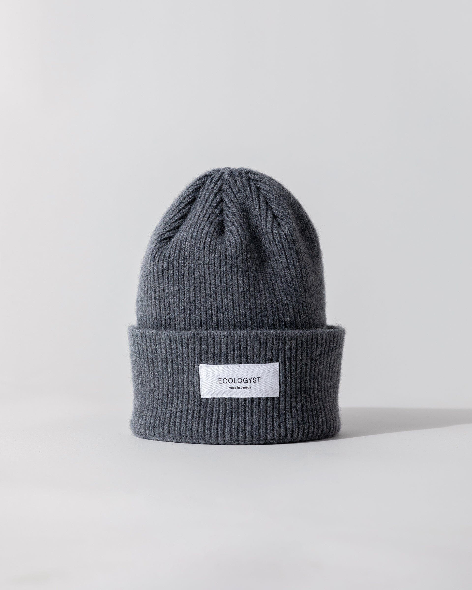 #color_grey The Ribbed Merino/Cashmere Toque in Grey Front 1 