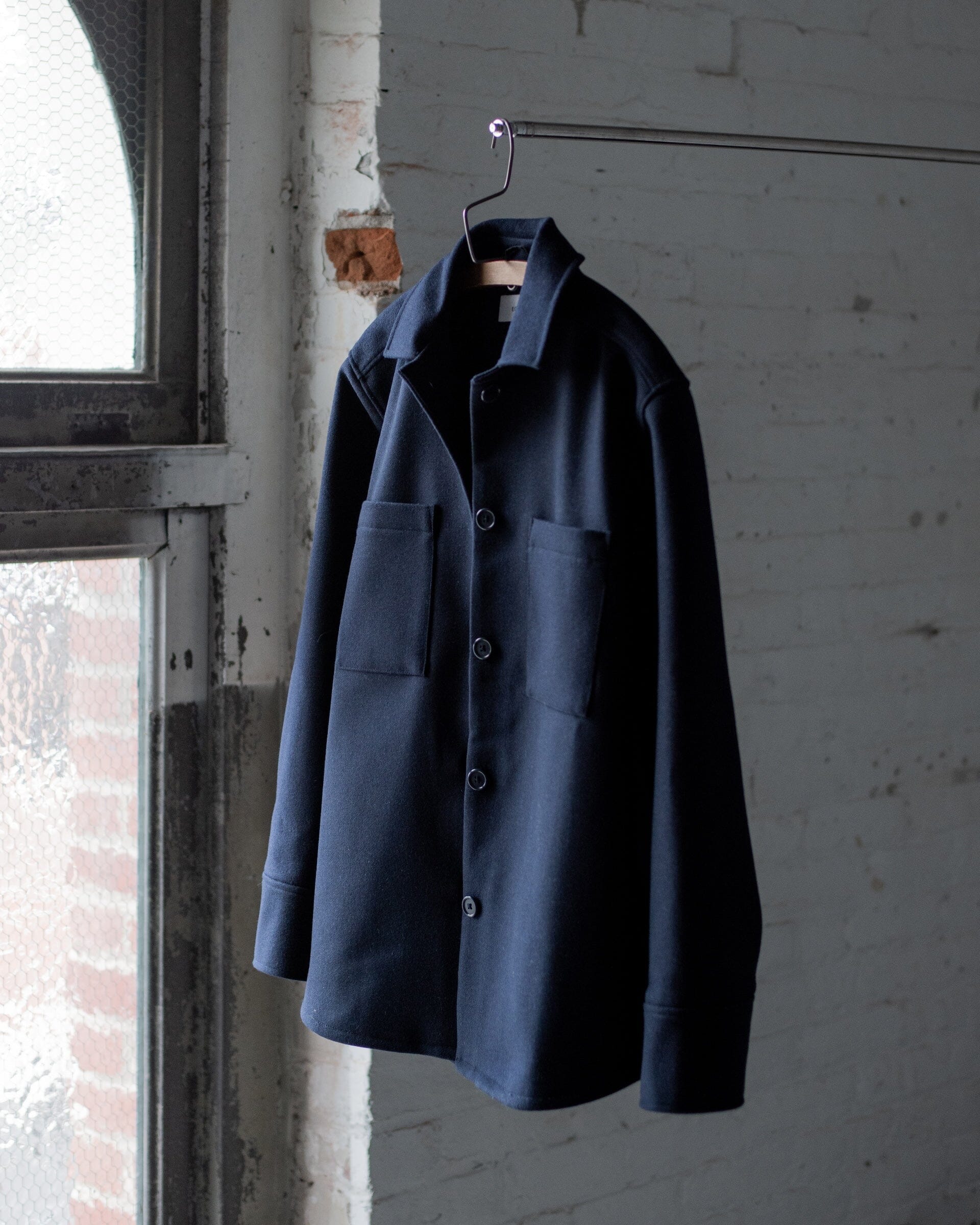 The Womens Wool Harbour Coat in Navy - Front #color_navy