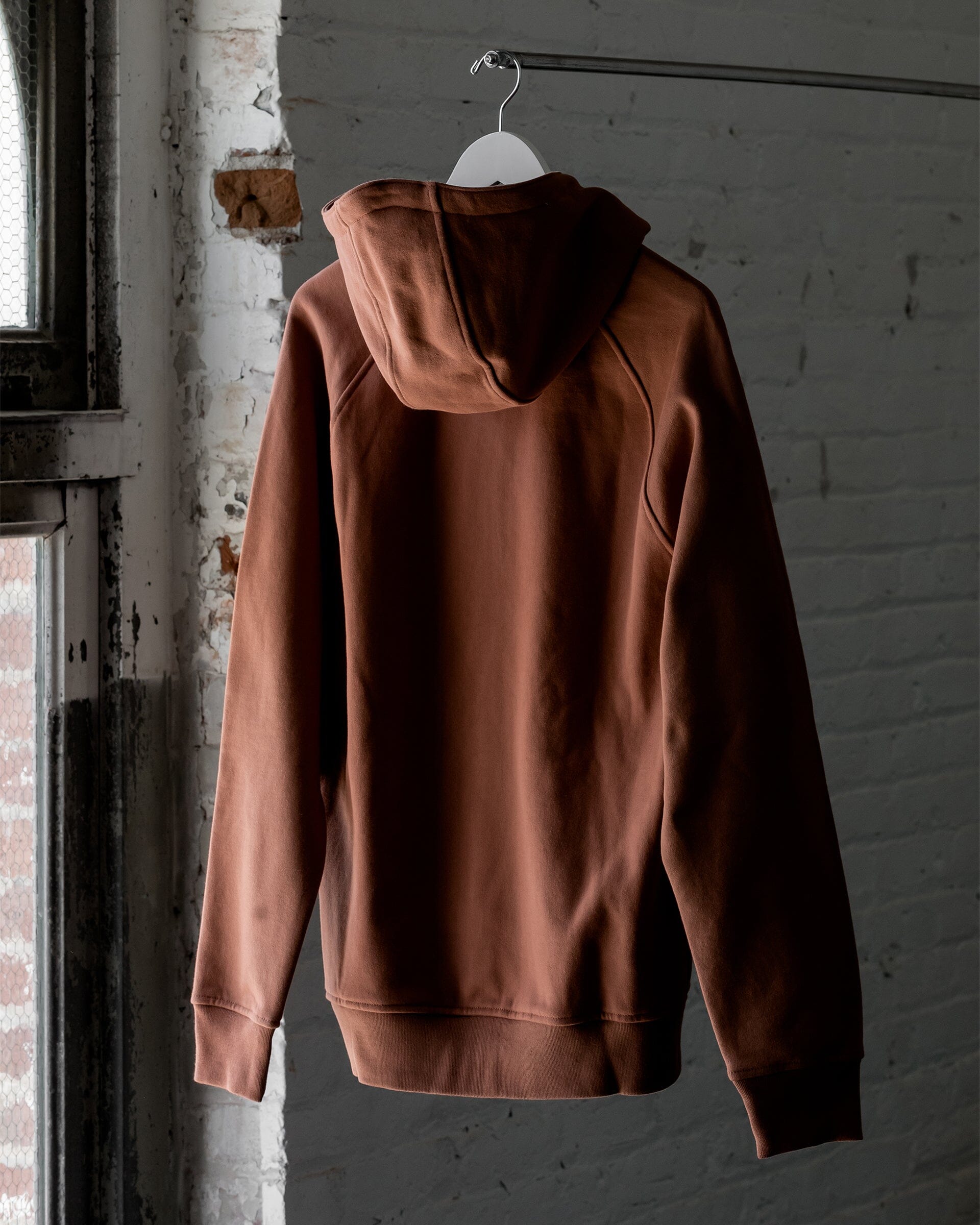 The Ecologyst Peak Hoodie in Clay - Back #color_clay