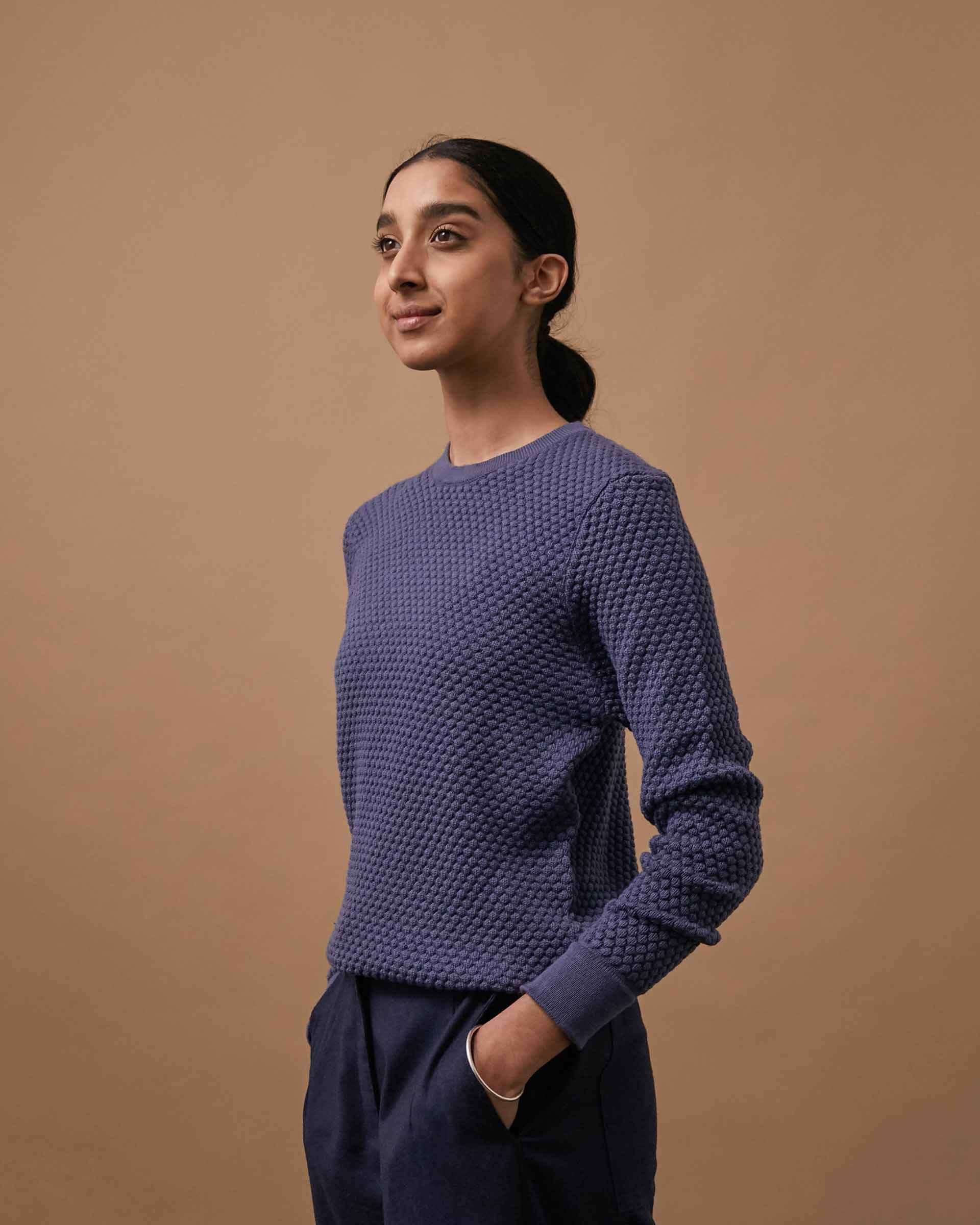 The Merino Sweater in Blue #colour_blue
