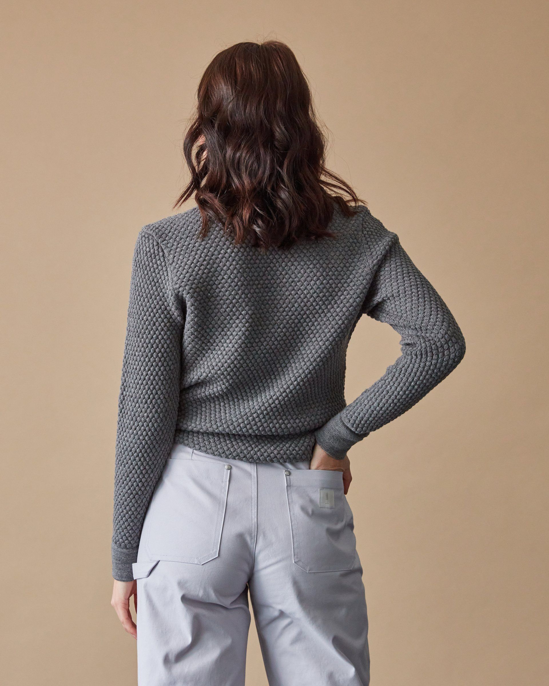 The Merino Sweater in Grey - Back2 #colour_grey