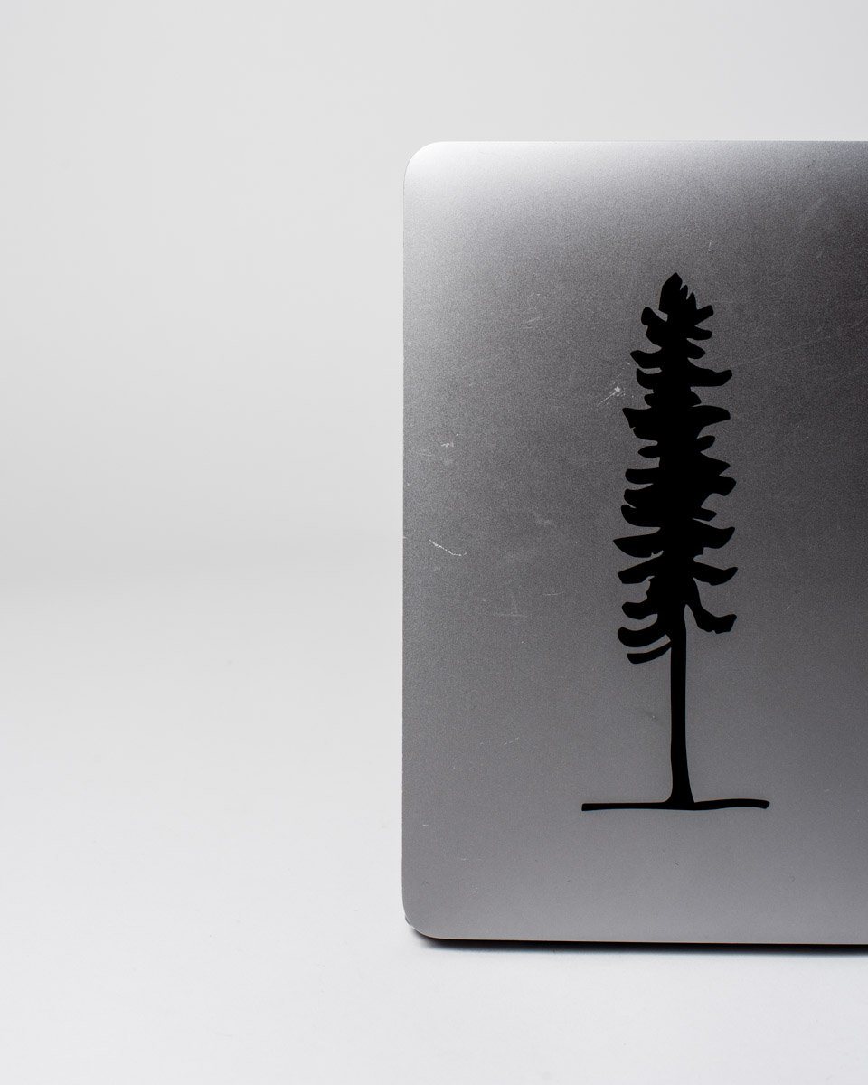 The ecologyst tree Sticker - Black